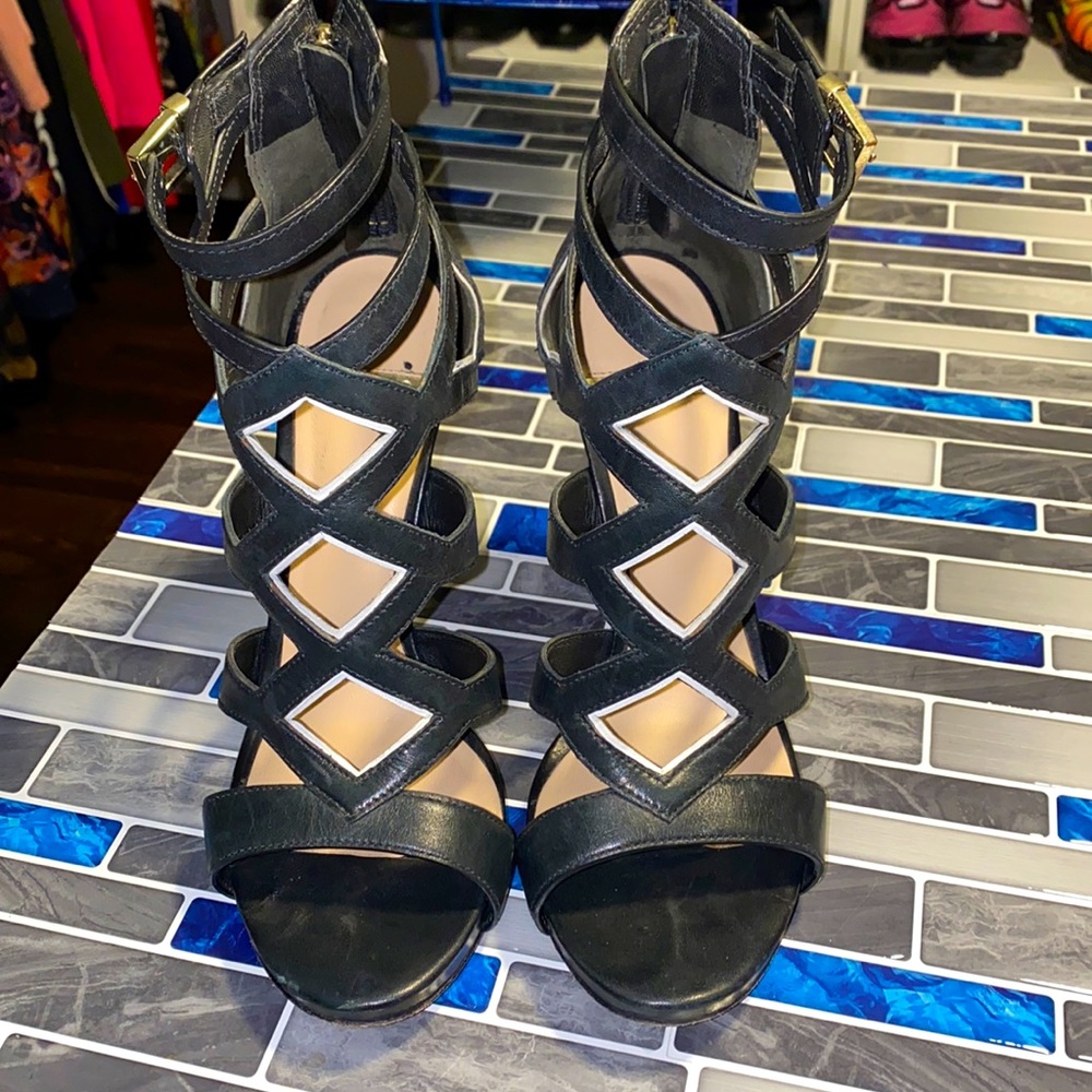 Marciano black and white heels